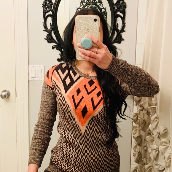 👚 URBAN OUTFITTERS ECOTE CHEVRON SWEATER knit - Picture 2 of 5